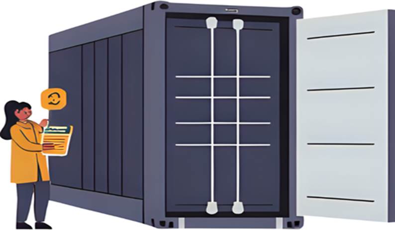 visual representation of 20 ft container
